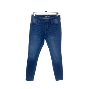 OLD NAVY Blue Rockstar Super Skinny Mid-Rise Jeans 10 Long